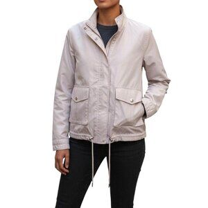 Kate & Mallory Women’s Champagne Satin Full Zip Lightweight Jacket size XS